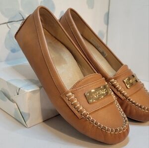 Vionic Womens 456 Sydney Brown Leather Moccasin Size 5
